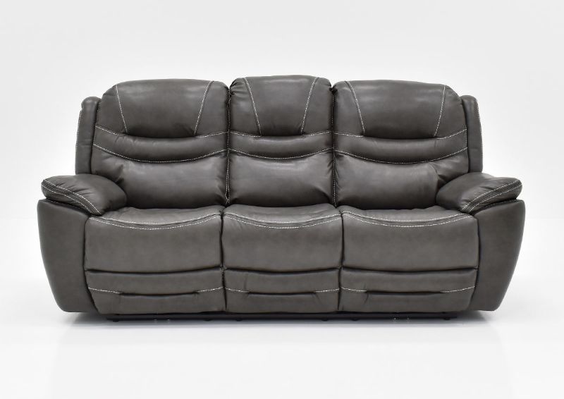 Front Facing View of the Dallas POWER Reclining Sofa in Gray | Home Furniture Plus Bedding