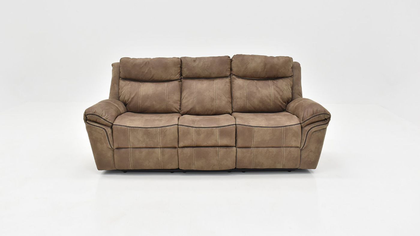 Front Facing View of the Nashville Reclining Sofa in Brown by Steve Silver | Home Furniture Plus Bedding