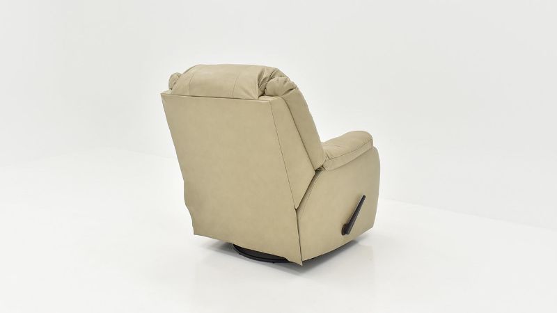 Rear View of the Triple Crown Swivel Glider Recliner in Cream by Homestretch | Home Furniture Plus Bedding