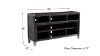 Dimension Details of the Todoe TV Stand Console Table in Gray by Ashley Furniture |  Home Furniture Plus Bedding