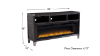 	Dimension Details  of the Todoe TV Stand Console Table with Fireplace Insert in Gray by Ashley Furniture | Home Furniture Plus Bedding