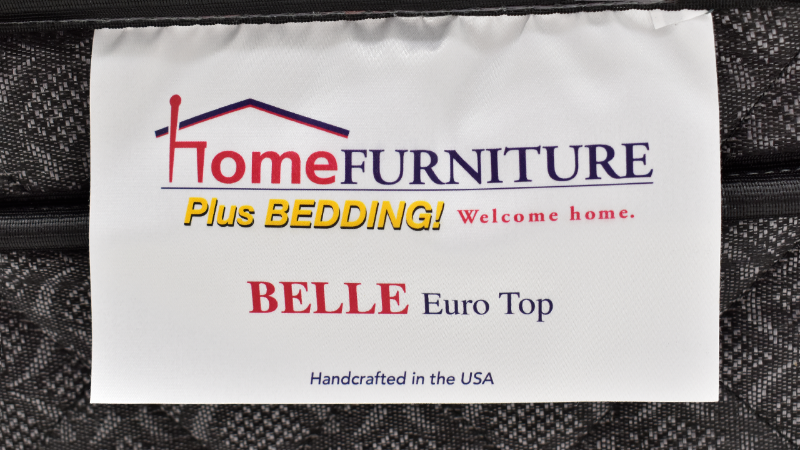 Tag View of the Belle Euro Top Mattress by Corsicana | Home Furniture Plus Bedding