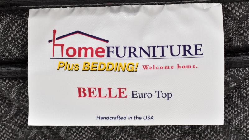 	Tag View of the Belle Euro Top Mattress by Corsicana | Home Furniture Plus Bedding