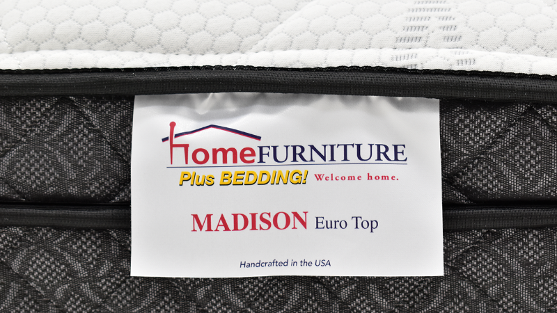 Tag View of the Madison Euro Top Mattress by Corsicana | Home Furniture Plus Bedding