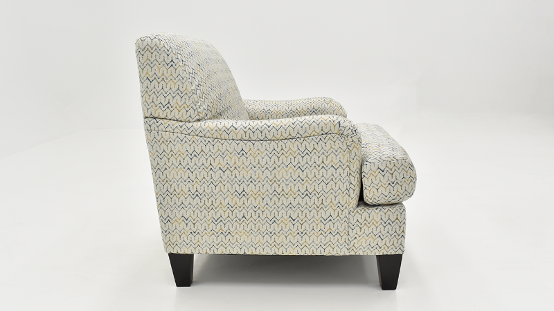 Side View of the Feather Accent Chair in a Multicolored Pattern by Behold Home | Home Furniture Plus Bedding