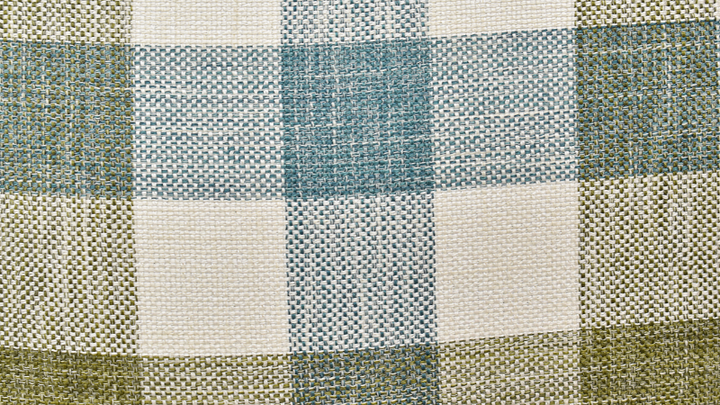 Plaid Pillow Fabric Swatch of the Feather Sofa in Off-White by Behold Home | Home Furniture Plus Bedding