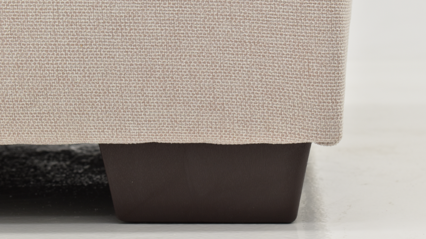 	Close Up View of the Foot on the Feather Sofa Set in Off-White by Behold Home | Home Furniture Plus Bedding