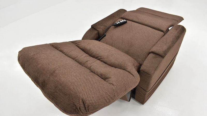 Top Down View of the Mega Motion Lift Recliner Chair in Brown | Home Furniture Plus Bedding
