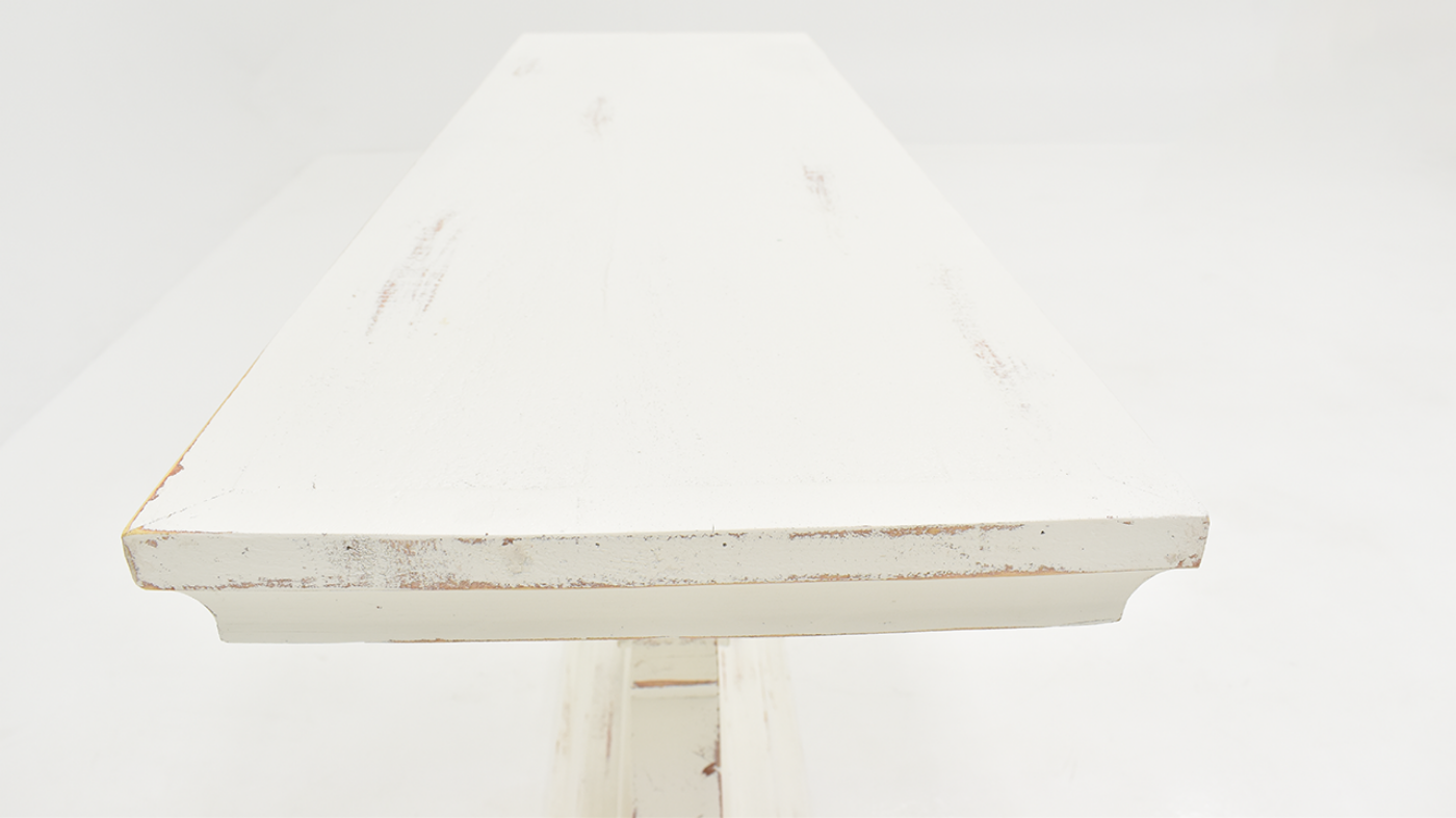 Top  View  of the Harp Accent Table in Off White by Vintage Furniture | Home Furniture Plus Bedding
