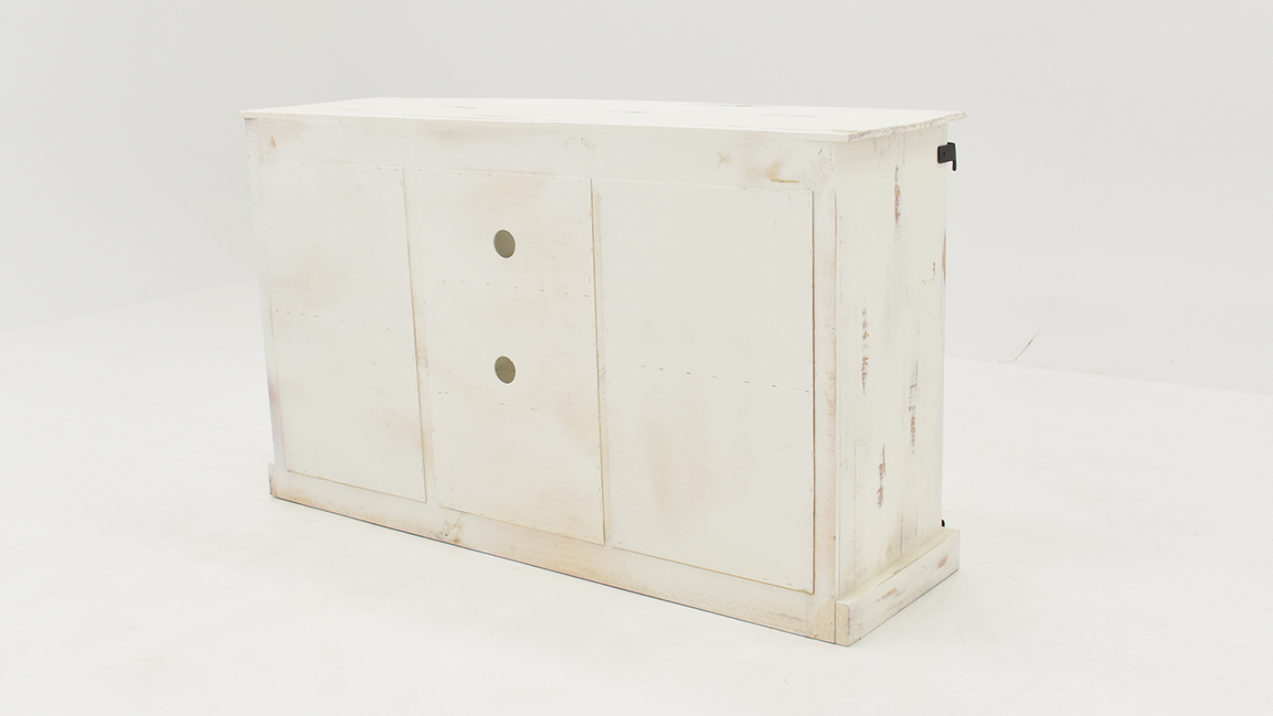 Back View of the Collins TV Stand Console - White | Home Furniture Plus Bedding