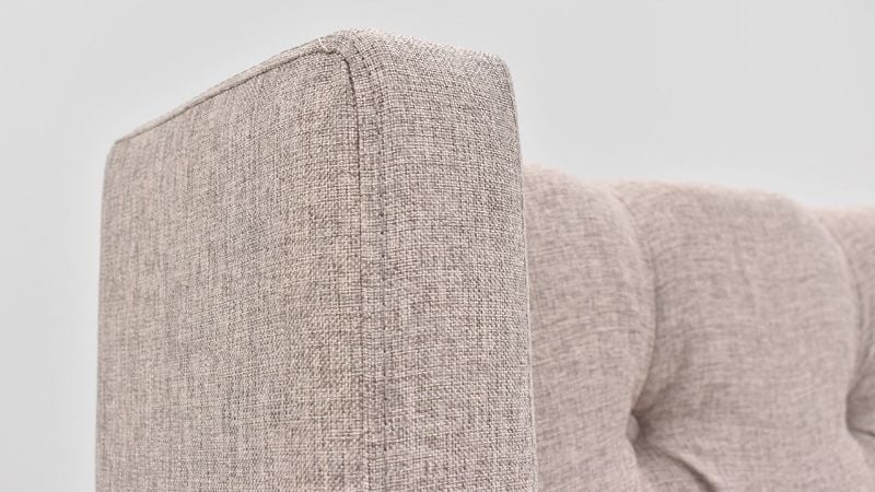 	Closeup Headboard View of the Morrow King Upholstered Bed in Gray by Elements International | Home Furniture Plus Bedding