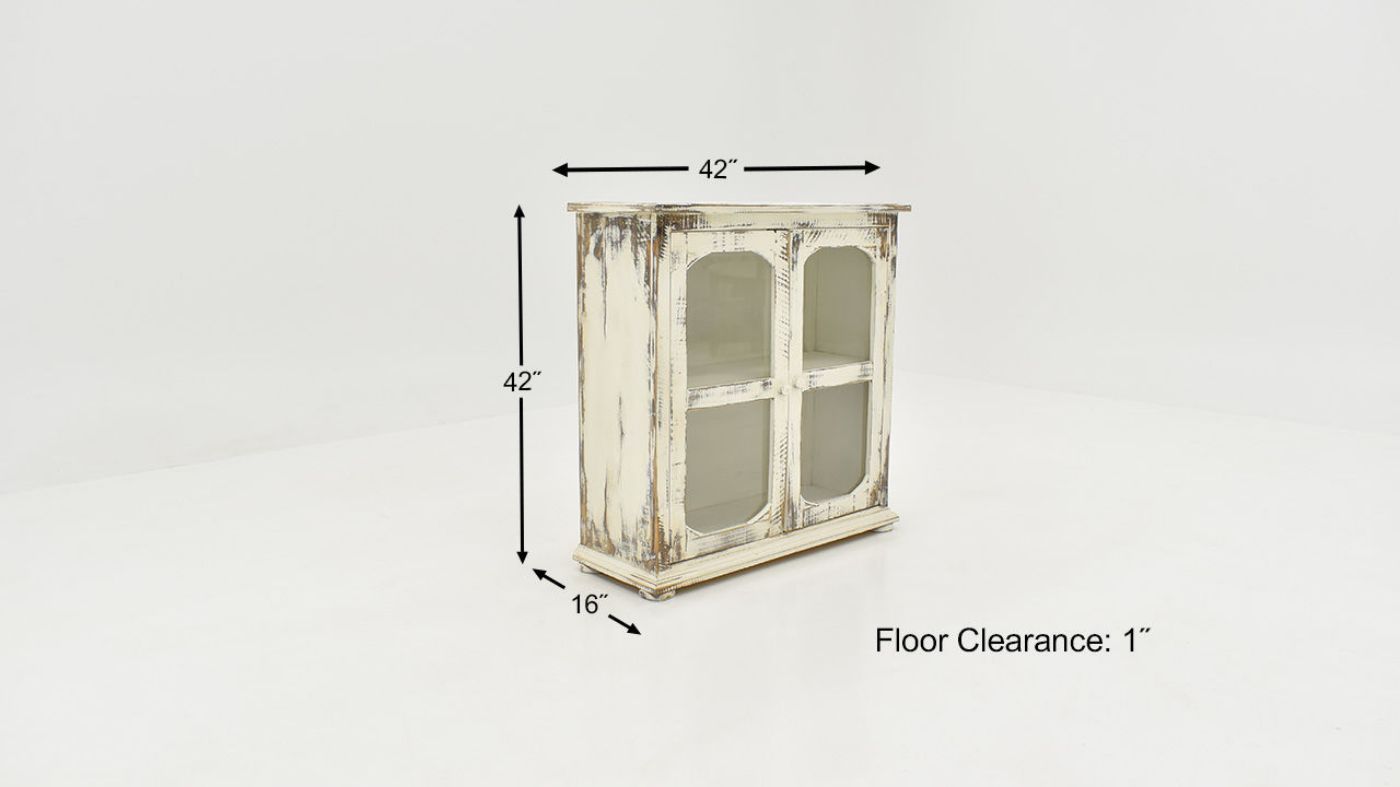 Dimension Details of the Bristol 2 Door Console in Off White by Vintage Furniture | Home Furniture Plus Bedding