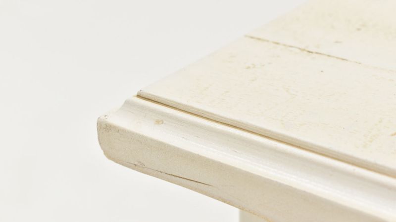 Close Up of the Corner on the Bellevue Coffee Table in Off-White by Vintage Furniture | Home Furniture Plus Bedding
