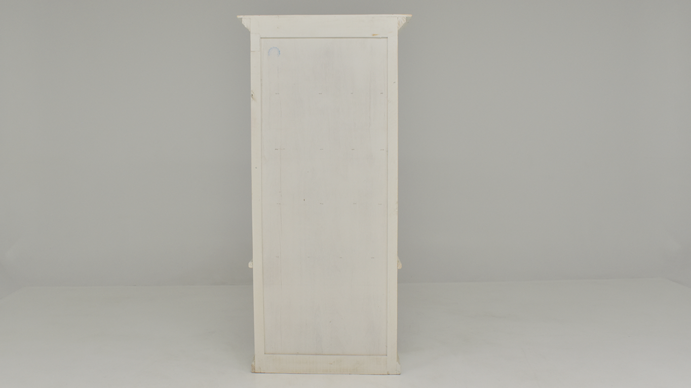 Back of the Diamond Vitrine Cabinet by Vintage Furniture - White Base with Brown Doors | Home Furniture Plus Bedding