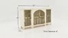 Dimension Details on the Arche 4 Door Console Cabinet in Two-Tone White and Brown by Vintage Furniture  | Home Furniture Plus Bedding