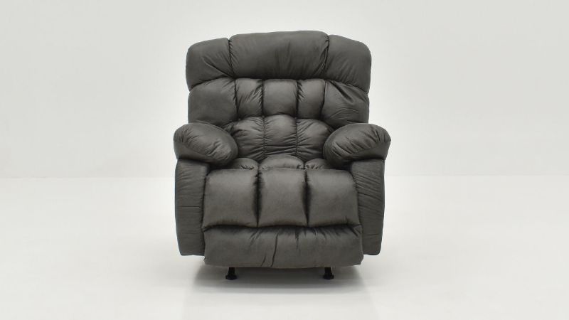 Front Facing View of the Nevada Rocker Recliner in Ash Gray by Behold Home | Home Furniture Plus Bedding
