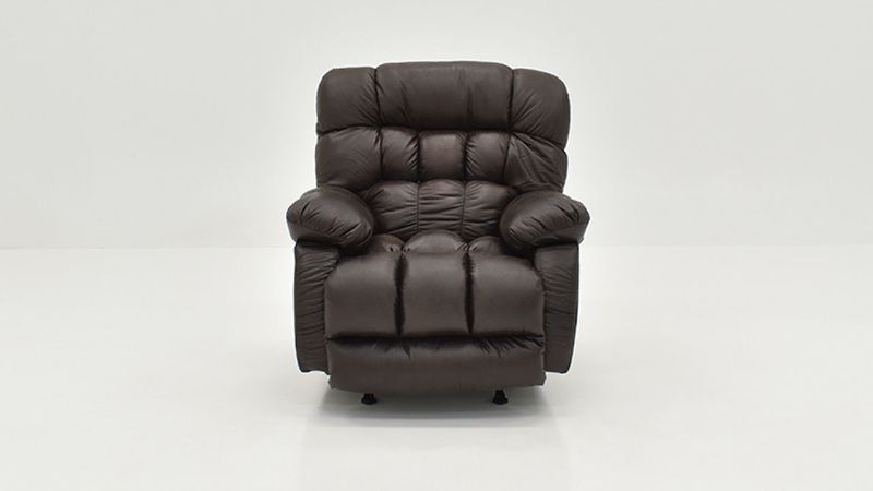 Front Facing View of the Nevada Rocker Recliner in Chocolate Brown by Behold Home | Home Furniture Plus Bedding