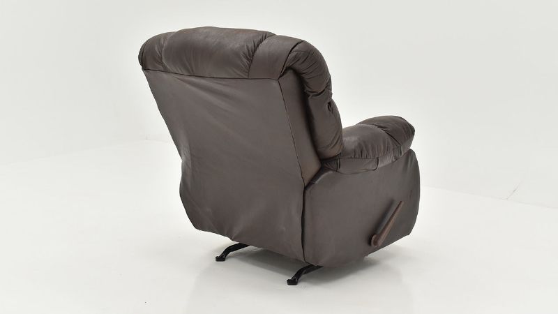 Slightly Angled Rear View of  the Nevada Rocker Recliner in Chocolate Brown by Behold Home | Home Furniture Plus Bedding