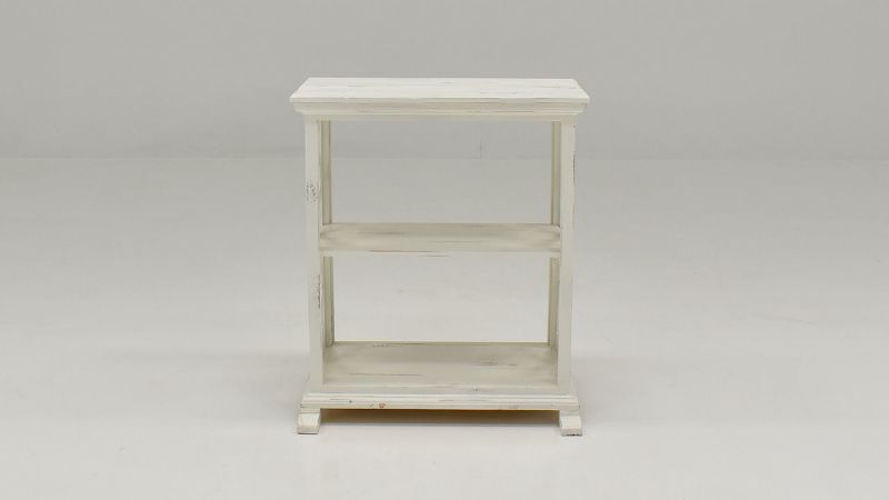 Front Facing View of the Clover Side Table in Off-White by Vintage Furniture | Home Furniture Plus Bedding