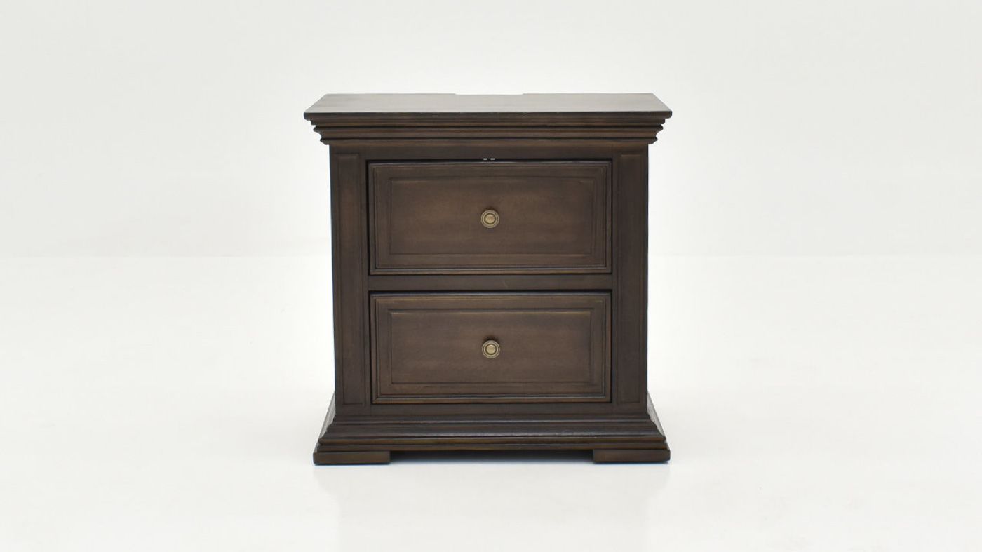 Front Facing  View of the Big Valley Nightstand in Brown by Liberty Furniture | Home Furniture Plus Bedding