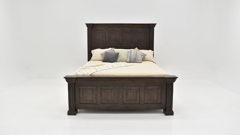 	Front Facing View  of the Big Valley Queen Size Bed in Brown by Liberty Furniture | Home Furniture Plus Bedding