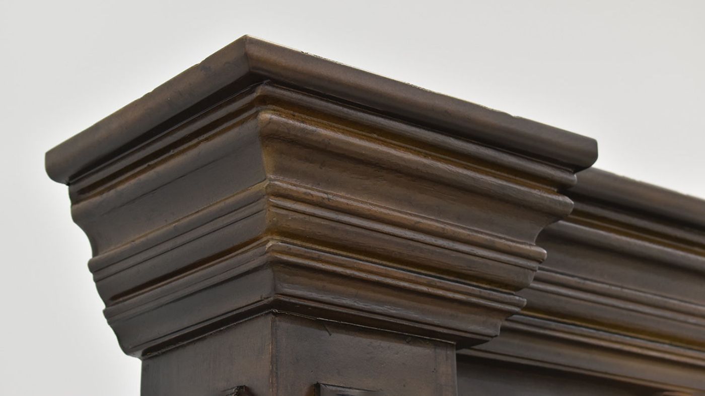 Close Up Pilaster View of the Big Valley Queen Size Bed in Brown by Liberty Furniture | Home Furniture Plus Bedding