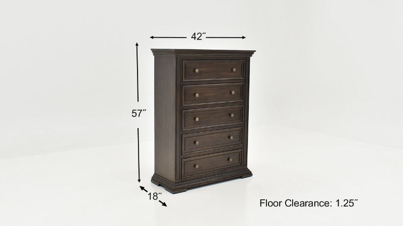 Dimension Details of the Big Valley Chest of Drawers in Brown by Liberty Furniture | Home Furniture Plus Bedding