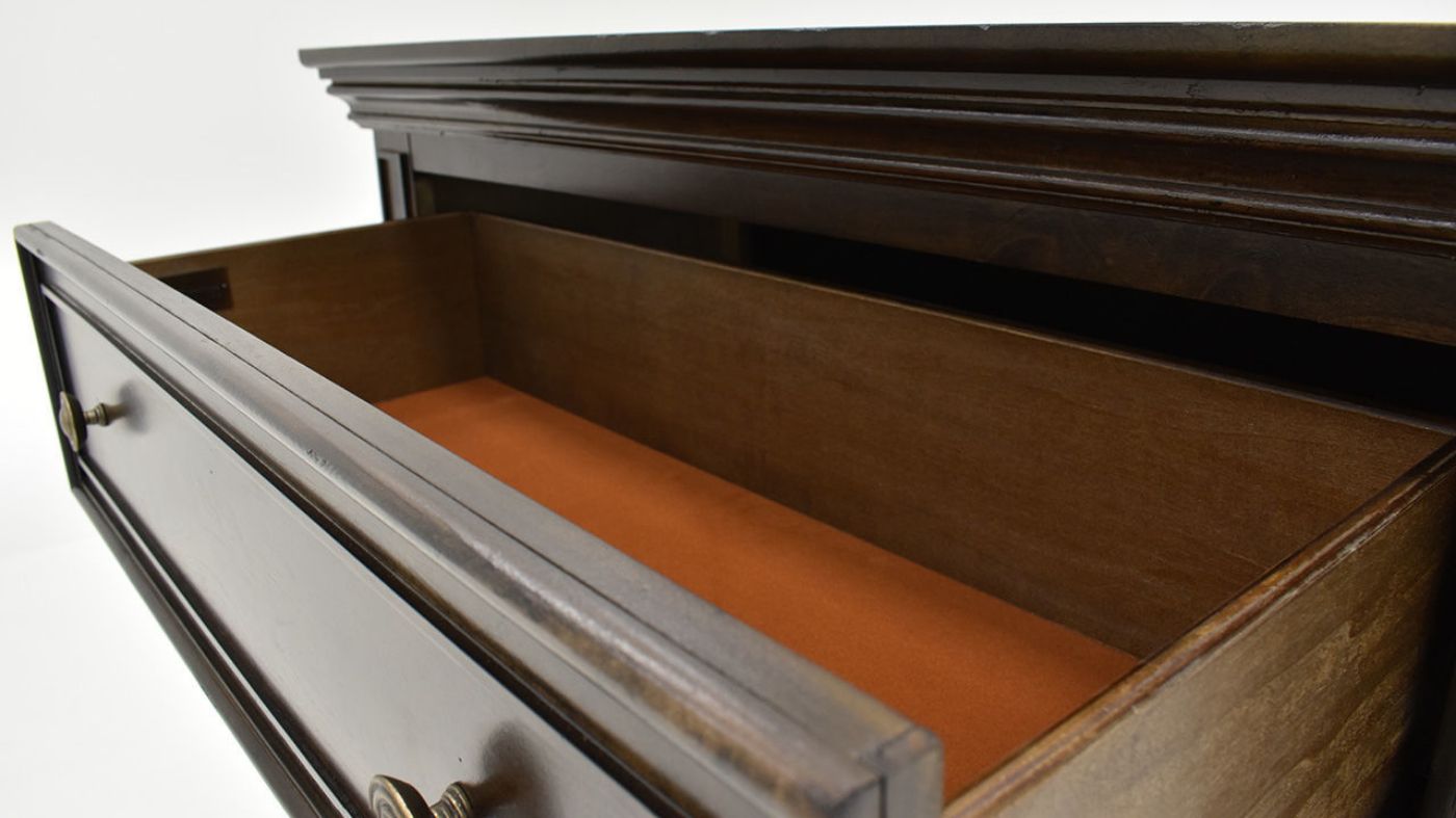 Close Up Interior View of the Big Valley Chest of Drawers in Brown by Liberty Furniture | Home Furniture Plus Bedding