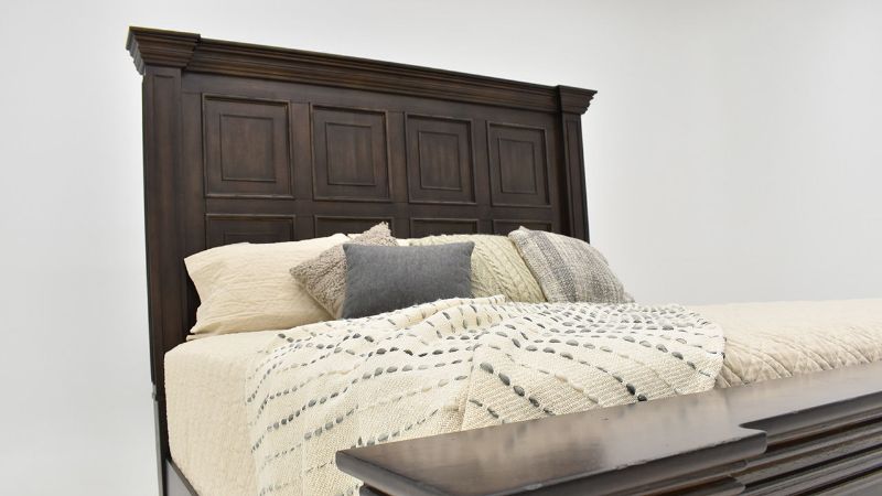 Headboard View of the Big Valley Queen Size Bed in Brown by Liberty Furniture | Home Furniture Plus Bedding