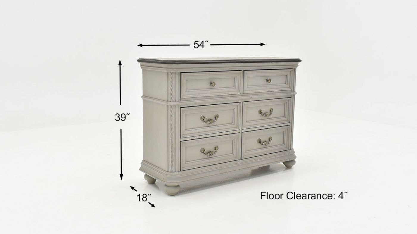 Dimension Details of the Keystone TV Stand in Gray by Avalon Furniture | Home Furniture Plus Bedding