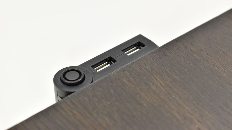 View of the USB Ports on the Keystone Nightstand in Gray by Avalon Furniture | Home Furniture Plus Bedding