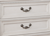 Close up of Drawer Pulls on the White Keystone Chest of Drawers | Home Furniture Plus Mattress