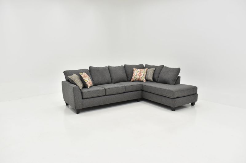 Front Facing View of the Endurance Sectional Sofa in Gray by Albany Industries | Home Furniture Plus Bedding