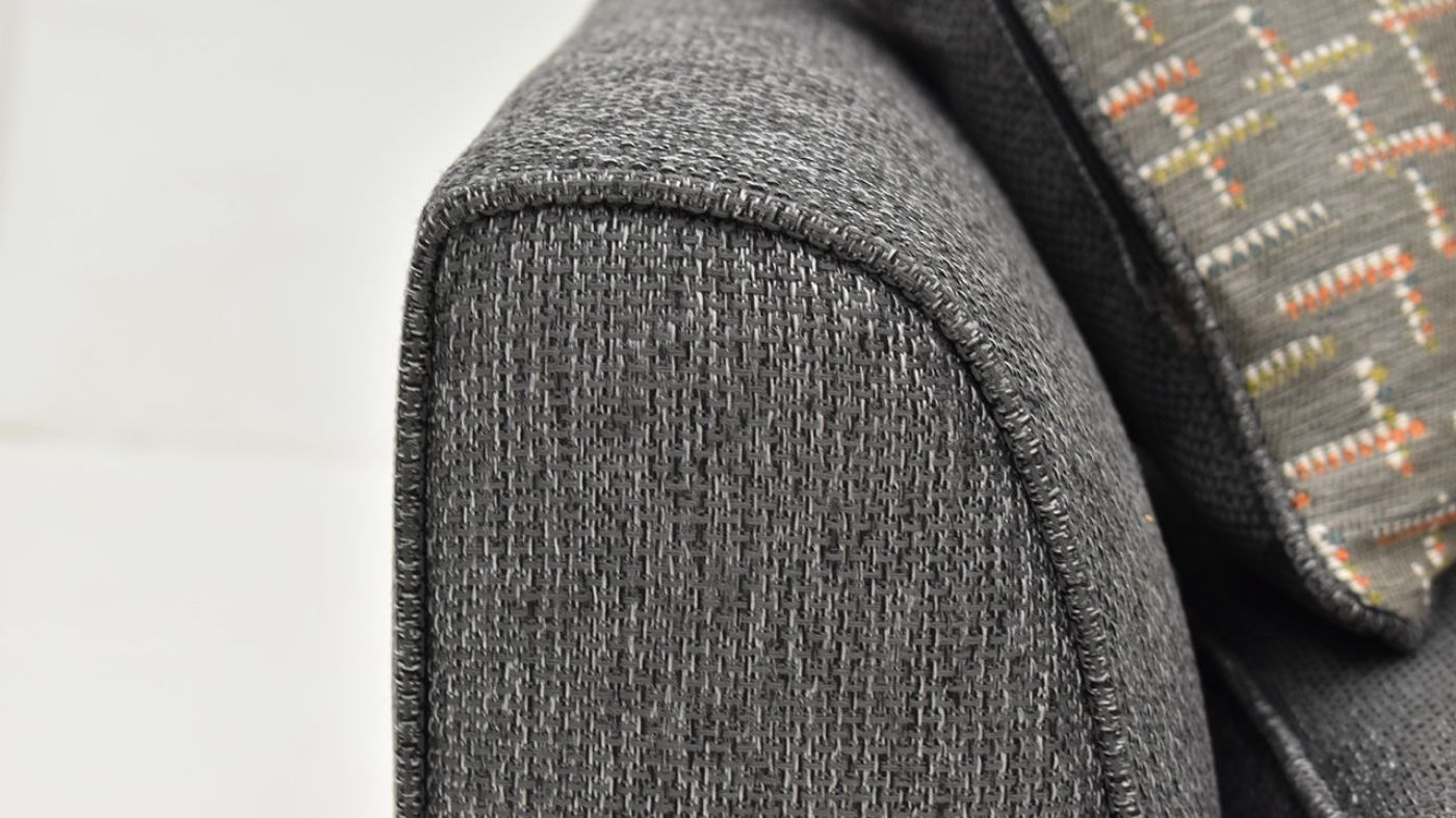 Close Up Arm View of the Endurance Sectional Sofa in Gray by Albany Industries | Home Furniture Plus Bedding