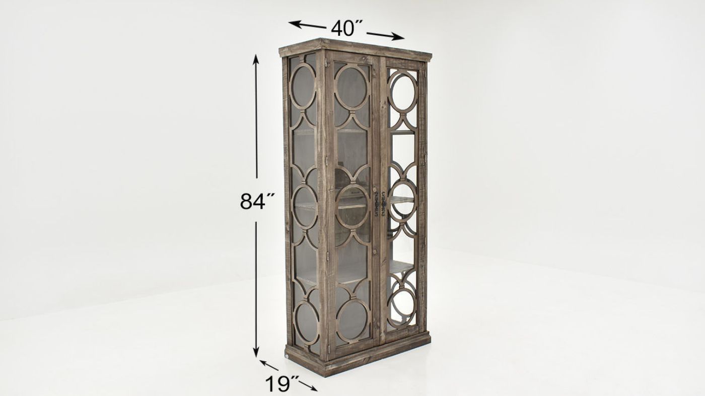 Dimension Details of the Windamere Accent Cabinet in Granite by Vintage Furniture | Home Furniture Plus Bedding
