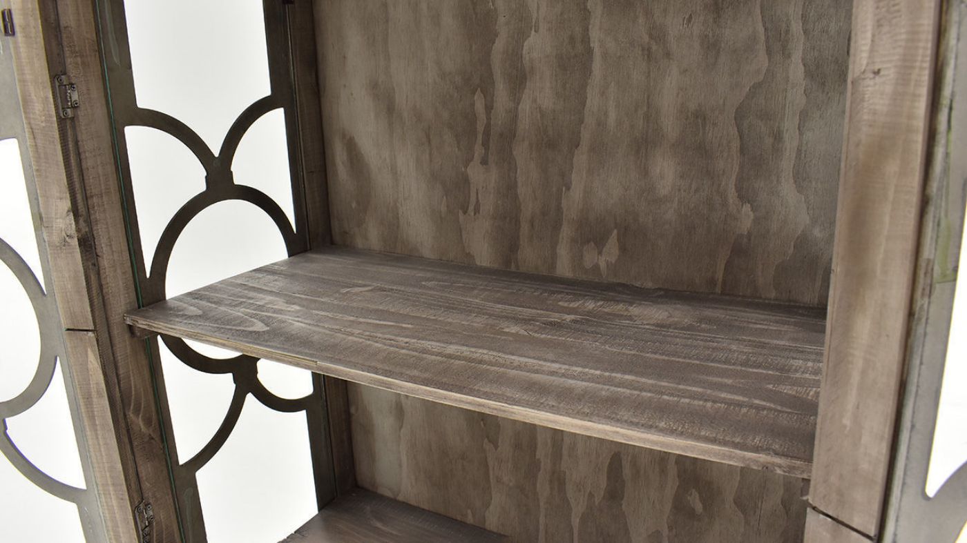 Interior  View of a Shelf in the  Windamere Accent Cabinet in Granite by Vintage Furniture | Home Furniture Plus Bedding