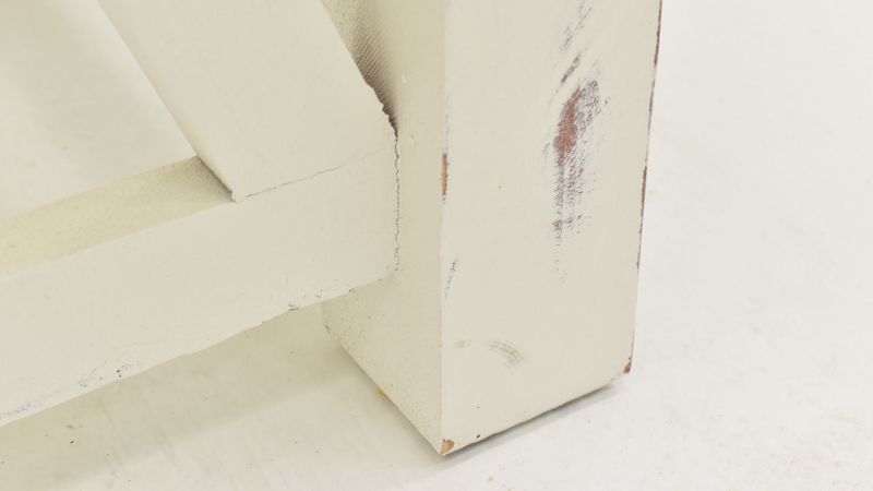 Close Up  View of the Leg on the Spencer End Table in Off-White by Vintage Furniture |Home Furniture Plus Bedding