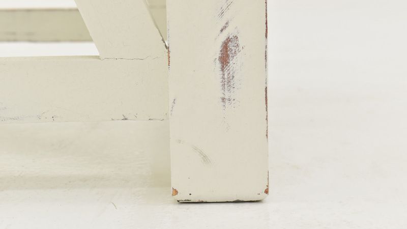 Close Up  View of the Leg on the Spencer End Table in Off-White by Vintage Furniture |Home Furniture Plus Bedding