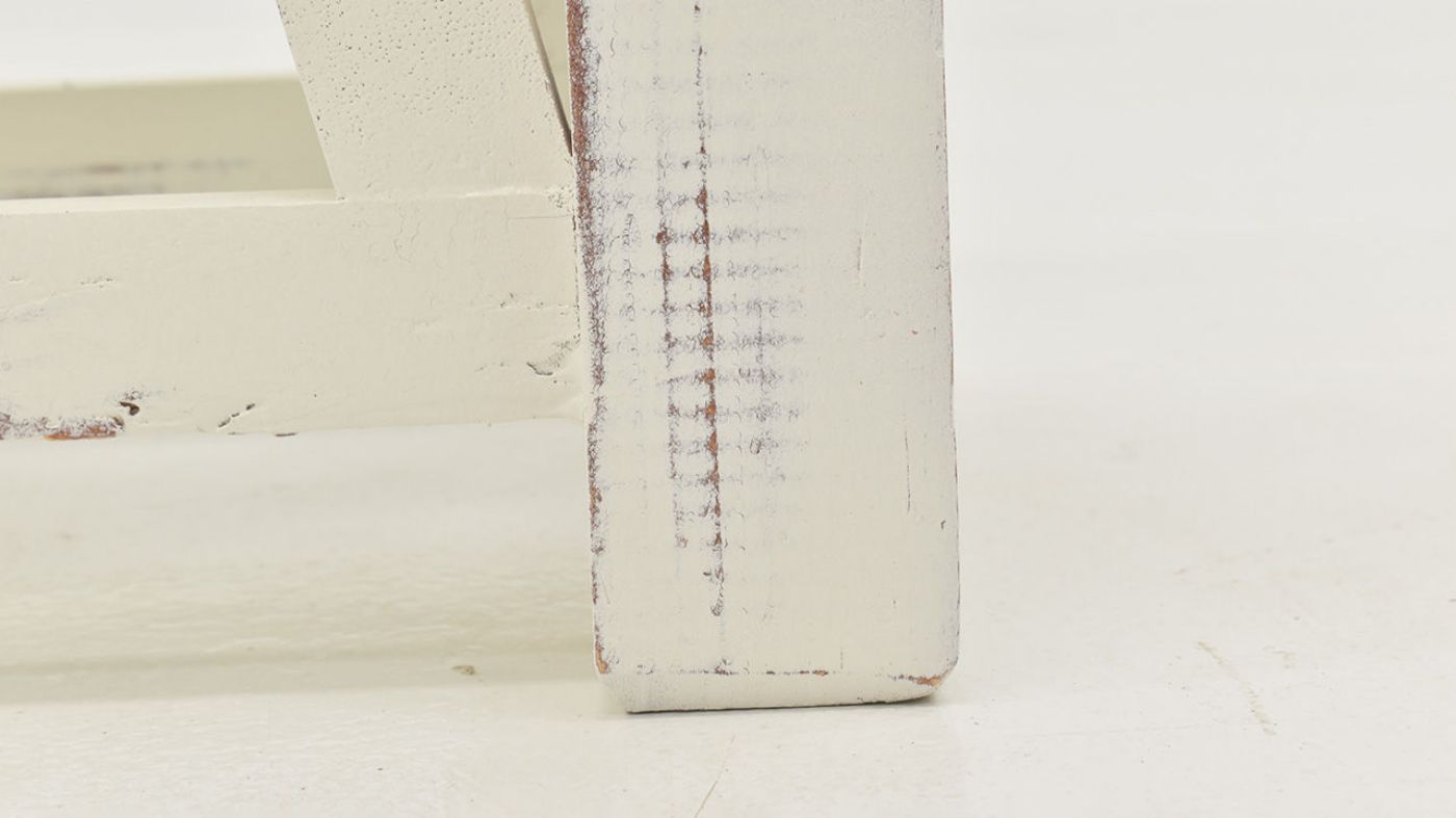 Close Up View of the Leg on the  Spencer Chairside Table in Off-White by Vintage Furniture | Home Furniture Plus Bedding