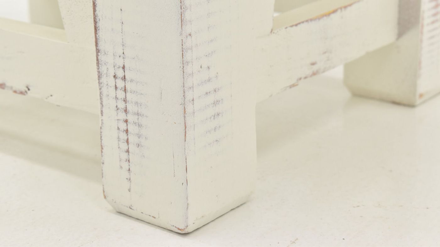 Close Up View of the Leg on the  Spencer Chairside Table in Off-White by Vintage Furniture | Home Furniture Plus Bedding