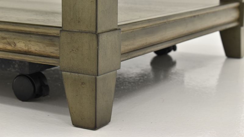 Bottom View of the Rustic Lift-Top Coffee Table in Gray by Bernards | Home Furniture Plus Bedding