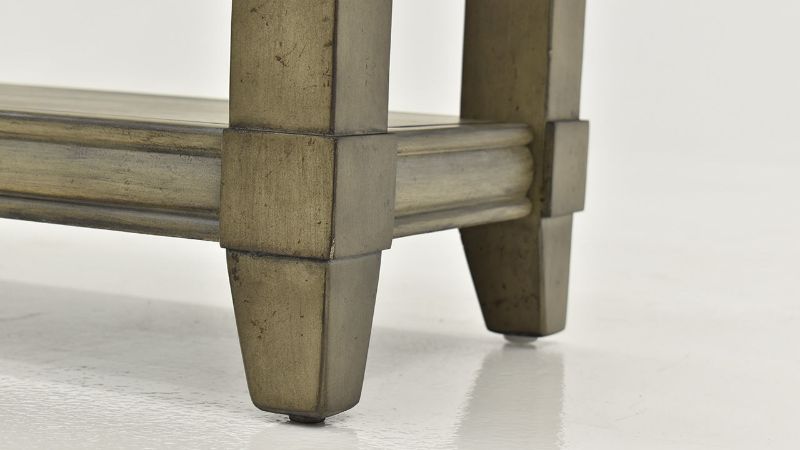 Close Up View of Legs on the Rustic Console Table in Gray by Bernards | Home Furniture Plus Bedding