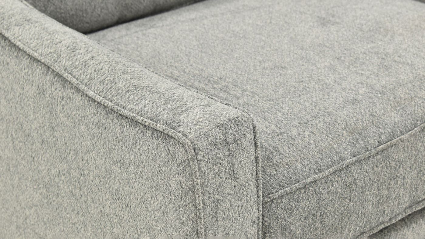 Close Up Arm View of the St. Charles Chair in Gray by Behold Home | Home Furniture Plus Bedding