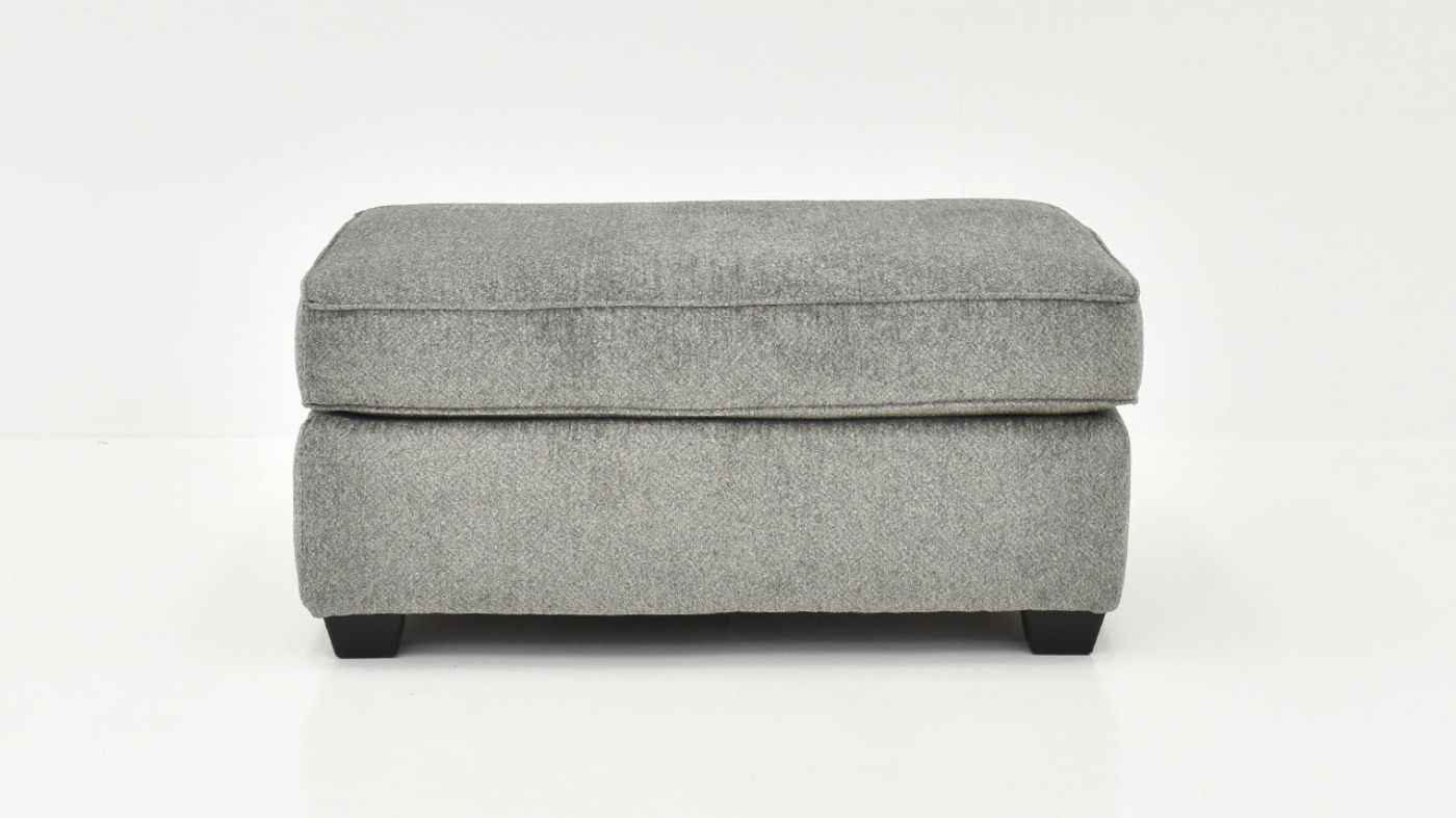 Front Facing View of the St. Charles Ottoman in Gray by Behold Home | Home Furniture Plus Bedding