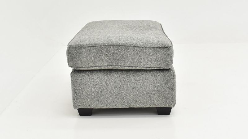 Side View of the St. Charles Ottoman in Gray by Behold Home | Home Furniture Plus Bedding