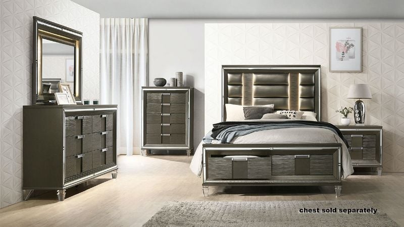 First Photo of the Twenty Nine King Storage Bed Set in Copper by Elements International | Home Furniture Plus Bedding