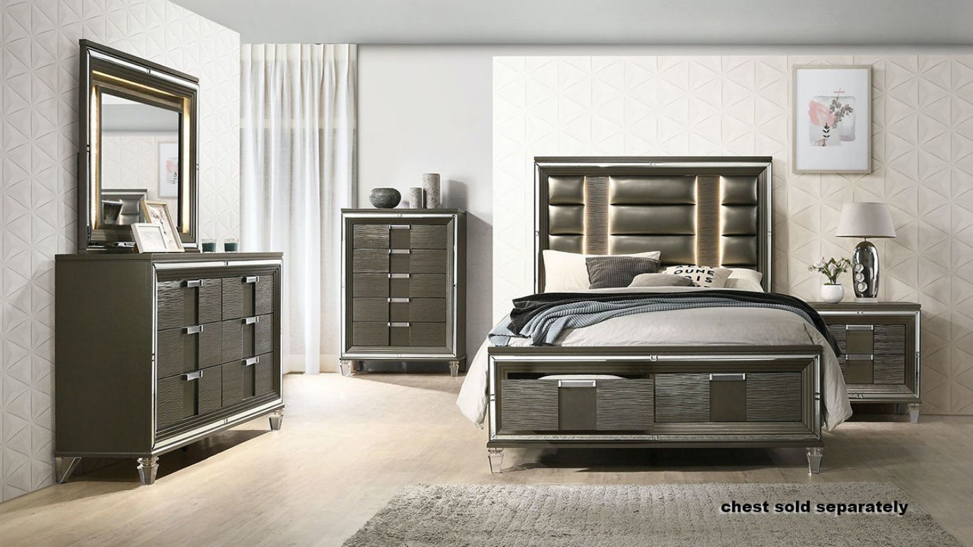 First Photo of the Twenty Nine Queen Storage Bed Set in Copper by Elements International | Home Furniture Plus Bedding