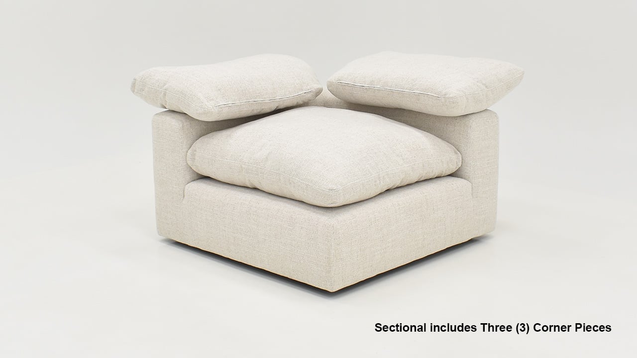 Cloud L-Shaped Sectional Sofa - Off White