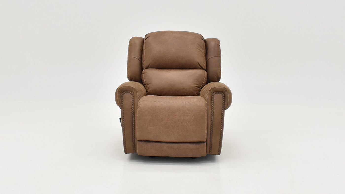 Front Facing View of the Maverick Recliner in Brown by HomeStretch | Home Furniture Plus Bedding