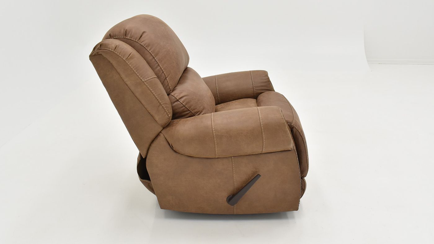 Side View of the Maverick Recliner in Brown by HomeStretch | Home Furniture Plus Bedding